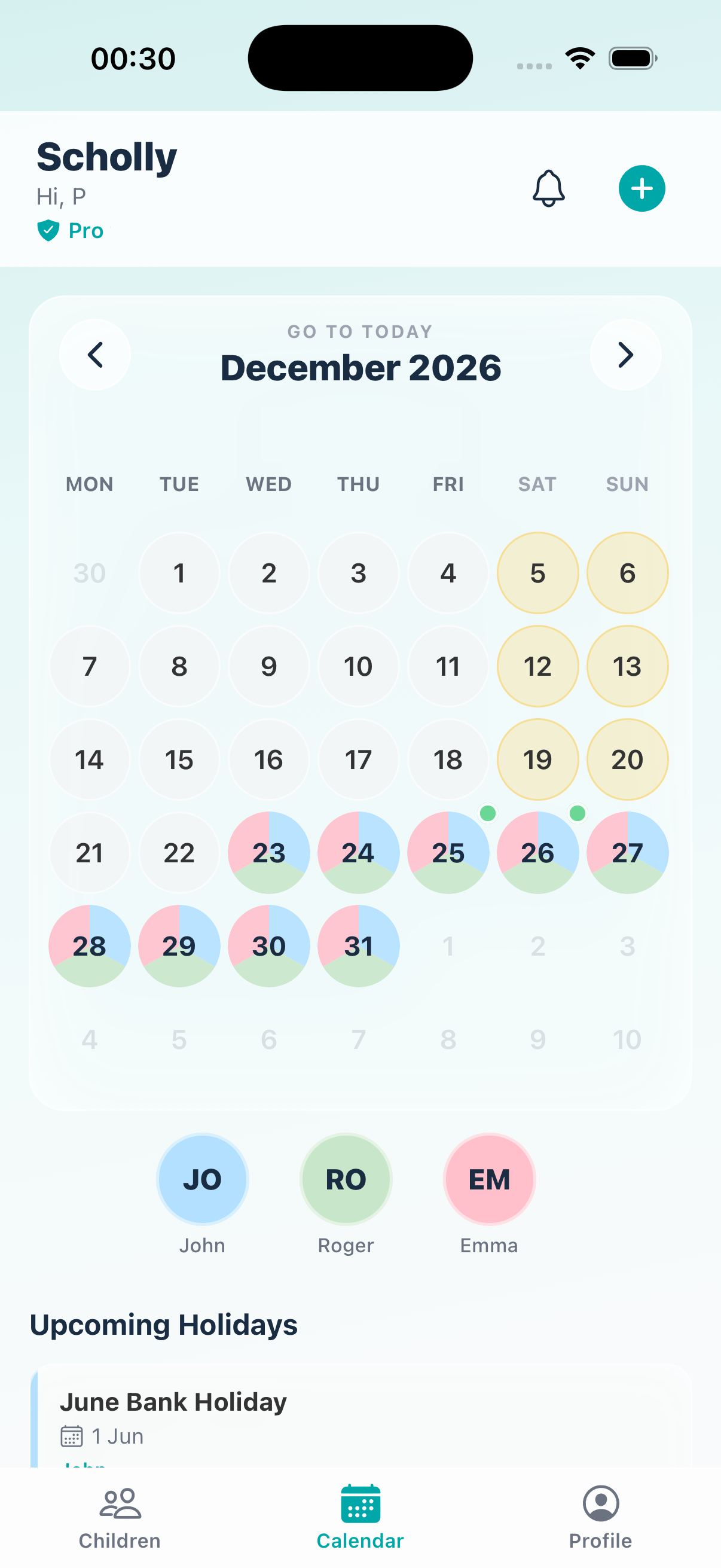 Scholly calendar